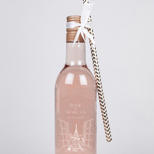 Rosé de mariage Paris à personnaliser